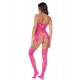 Combinaison en résille rose - MAL1105NPK