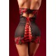 Babydoll sexy à armatures Mapalé broderie roses et string - MAL7619BKRD