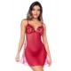 Babydoll Mapalé romantique avec string - MAL7620RED