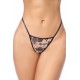 Peignoir sexy en résille imprimée transparente avec string - MAL7615NUBK