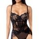 Body Mapalé en résille transparente à sequins - MAL8897BLK