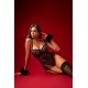 Body Mapalé en résille transparente à sequins - MAL8897BLK