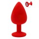 Plug rouge bijou cristal Large CHERRY - RY-069CRED