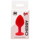 Plug rouge bijou cristal Medium CHERRY - RY-068CRED