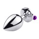 Plug bijou aluminium violet avec clochettes Taille S - RY-001-A-ZB