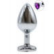 Plug bijou en aluminium bijou coeur violet Medium - RY-014PUR
