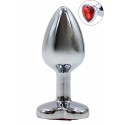 Plug bijou coeur en aluminium bijou rouge Small - RY-013RED