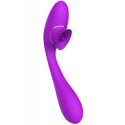 Stimulateur Clitoridien avec langue Vibromasseur Point G 2-en-1 DISA Violet Cœur Ardent - WS-NV025