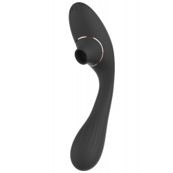Stimulateur Clitoridien Vibromasseur Point G 2-en-1 DINA Noir - WS-NV017BLK