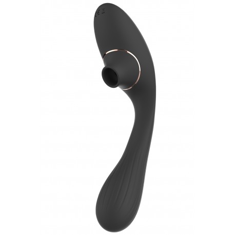 Stimulateur Clitoridien Vibromasseur Point G 2-en-1 DINA Noir - WS-NV017BLK