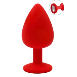 Plug rouge bijou cristal Large CHERRY - RY-069CRED