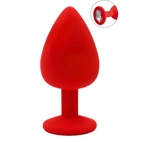Plug rouge bijou cristal Large CHERRY - RY-069CRED