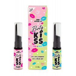 Gels pour Sexe Oral Fraise Menthe Flirty Kiss 2×8 gr Secret Play