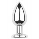 Plug vibrant acier inoxydable anal taille M avec télécommande, USB - RY-207-M