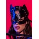 Masque félin en faux cuir - Mapalé