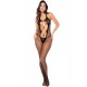Bodystocking en résille noire, ouvert à l’entrejambe - Mapalé