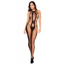 Bodystocking en résille noire échancrée - Mapalé