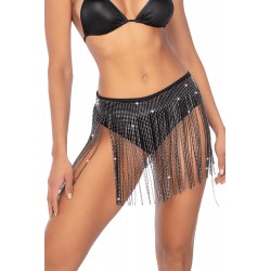Jupe glamour à franges ornée de strass - Mapalé