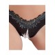 Tanga ouvert en satin avec perles - Cottelli