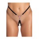 String bijou ouvert noir glamour - Cottelli