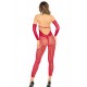 Bodystocking résille rouge et mitaines assorties – René Rofé