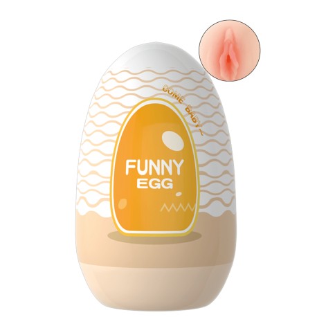 Gaine Masturbatrice Réutilisable FUNNY EGG – Design Réaliste Vagin lèvres moyennes