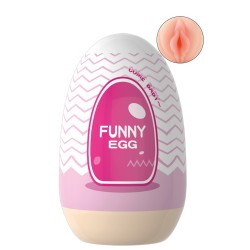 Gaine Masturbatrice Réutilisable FUNNY EGG – Design Réaliste Vagin lèvres épaisses
