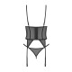 Euridia corset et string - Noirs
