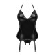 Viranes corset et string - Noir