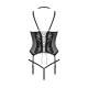 Alessya Corset et string noir