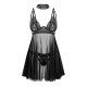 Donarella babydoll et String - Noire - NP