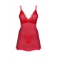 Chilisa babydoll et string - Rouge