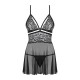 838-BAB-1 babydoll - Noir