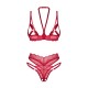 Cupide desir ensemble 2 pièces ouvert - Rouge