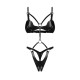 Dame controle body ouvert - Noir