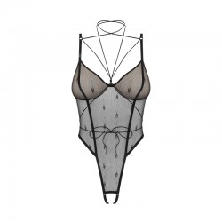 Anniverse special body ouvert et harnais - Noirs