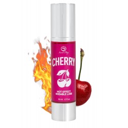 2 en 1 Lubrifiant et huile de massage cerise chauffant