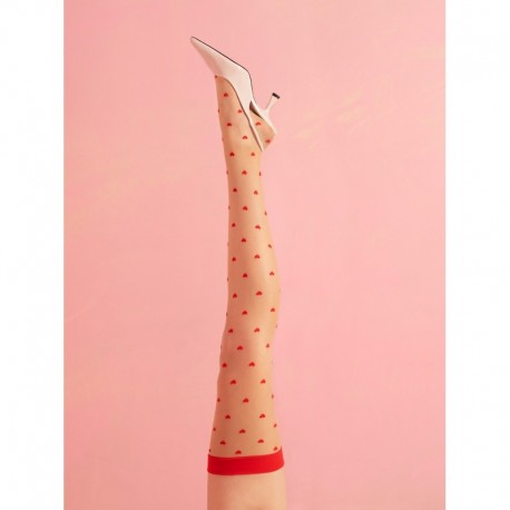 Love booster Bas 15 DEN - Rouge et poudre