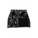 Jupe noire en simili cuir avec zip Lara - LSL6-S