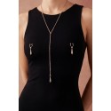 bijoux de corps, pinces de seins goutte et tour de cou chainette - SO-0184