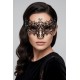 Masque vénitien Chiara rigide noir avec strass - HMJ-016BK