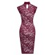 Robe moulante en dentelle rouge bordeaux - Cottelli