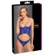 Ensemble corset bustier bleu royal avec string - Cottelli