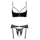 Soutien-gorge balconnet, porte-jarretelles string ouvert - Cottelli