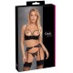 Soutien-gorge balconnet, porte-jarretelles string ouvert - Cottelli