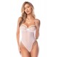 Body blanc transparent avec strass scintillants – Mapalé