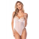 Body blanc transparent avec strass scintillants – Mapalé