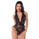 Body noir en dentelle avec dos ouvert et accessoires – Mapalé