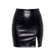 Jupe sexy courte noire wetlook Alessia - LSL4-SBLK