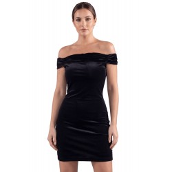 Robe velours noir Giulia - LDS2BLK